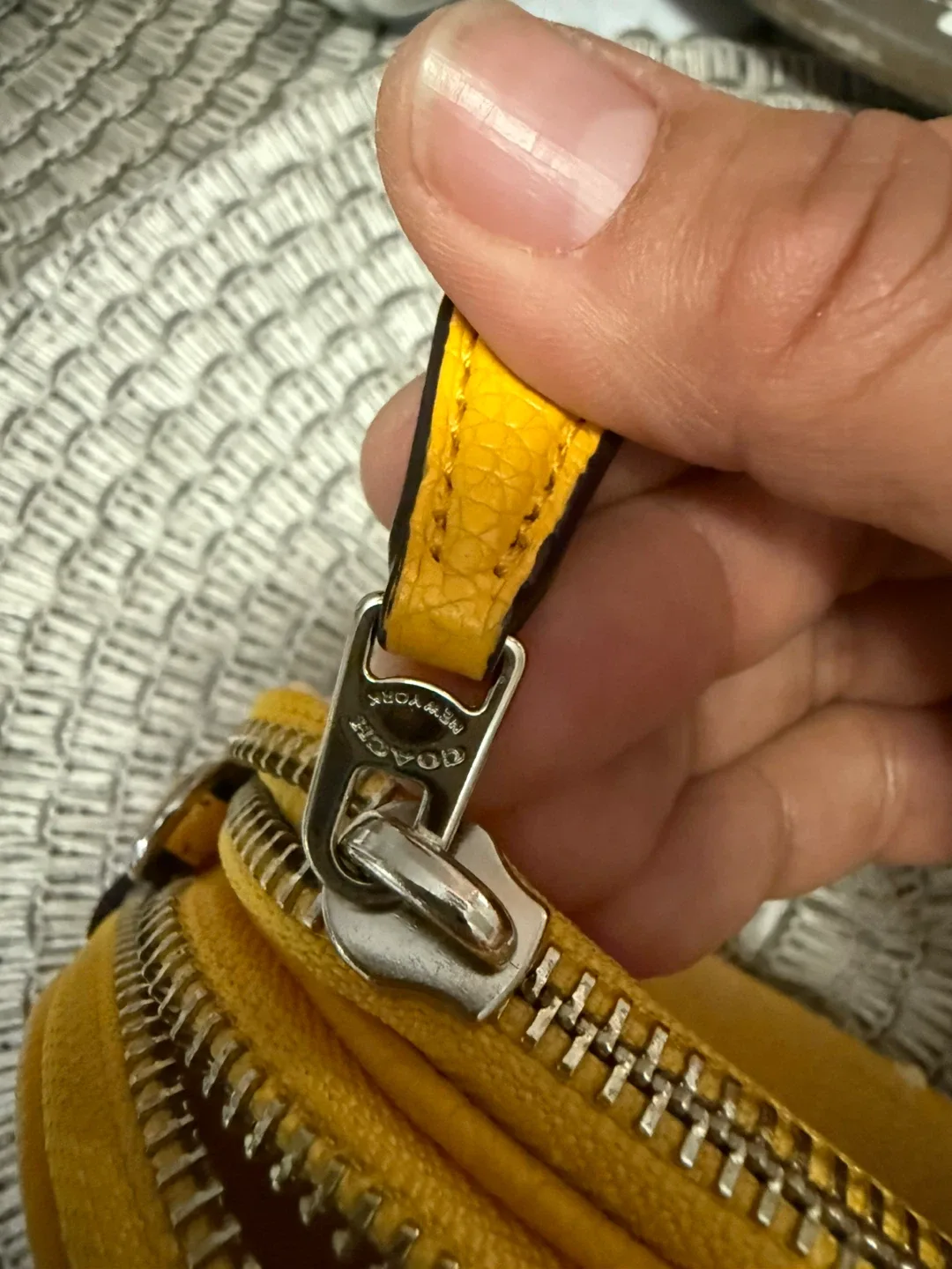 Coach Yellow Leather wristlet  Bag image indicator(4)
