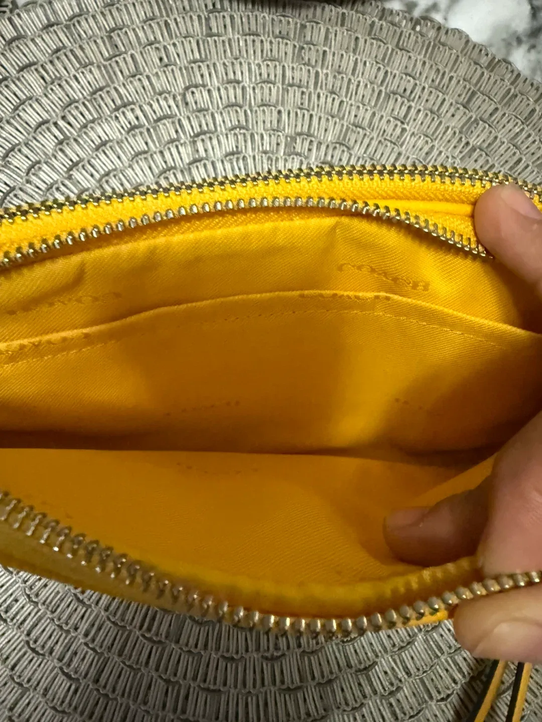 Coach Yellow Leather wristlet  Bag image indicator(5)