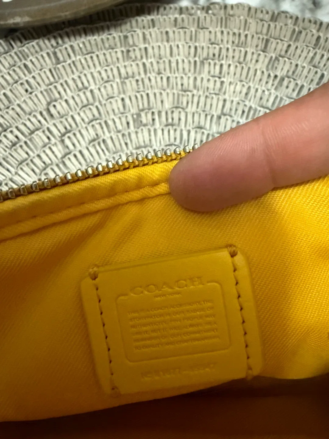 Coach Yellow Leather wristlet  Bag image indicator(7)