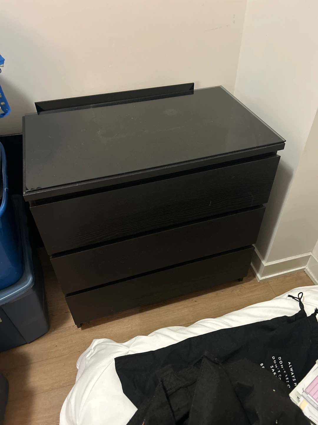 IKEA Hemnes Black-Brown 3-Drawer Dresser