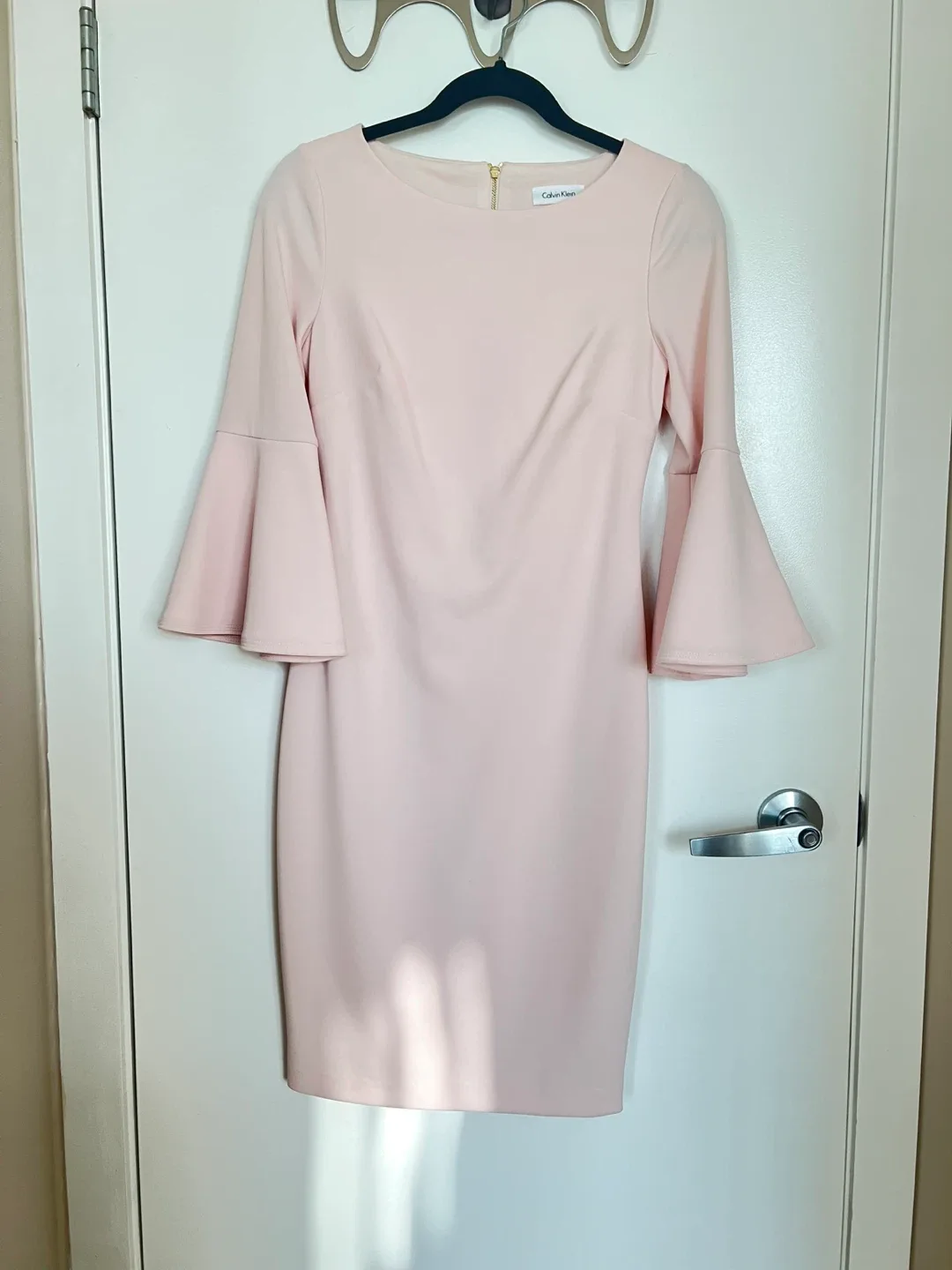 Calvin Klein Pink Bell Sleeve Dress - Size 2 thumbnail