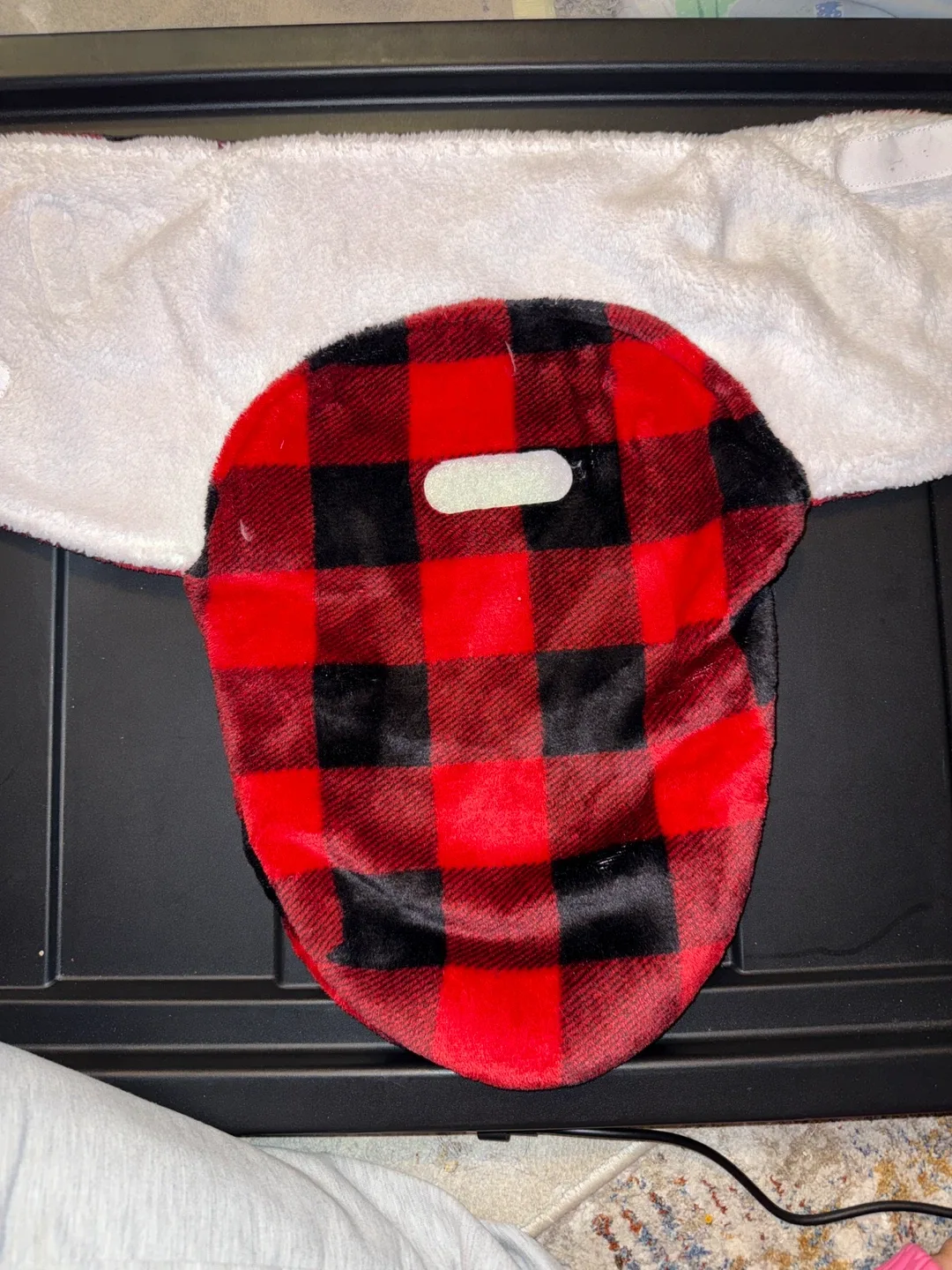 Red & Black Buffalo Plaid Baby Car Seat Cover thumbnail