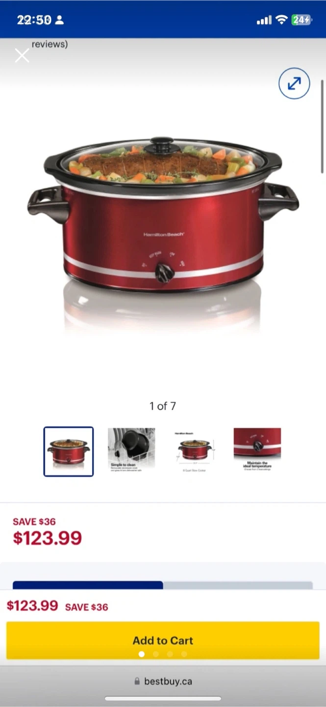 Hamilton Beach 8 Quart Slow Cooker