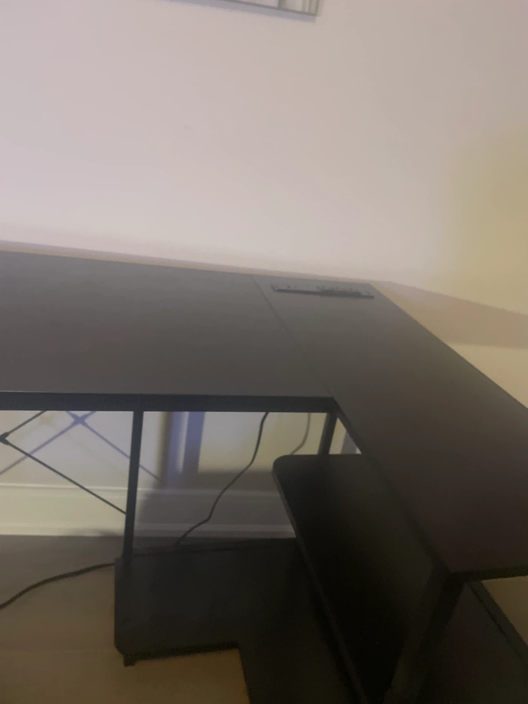 Black L-Shaped Desk with Shelves - photo 4