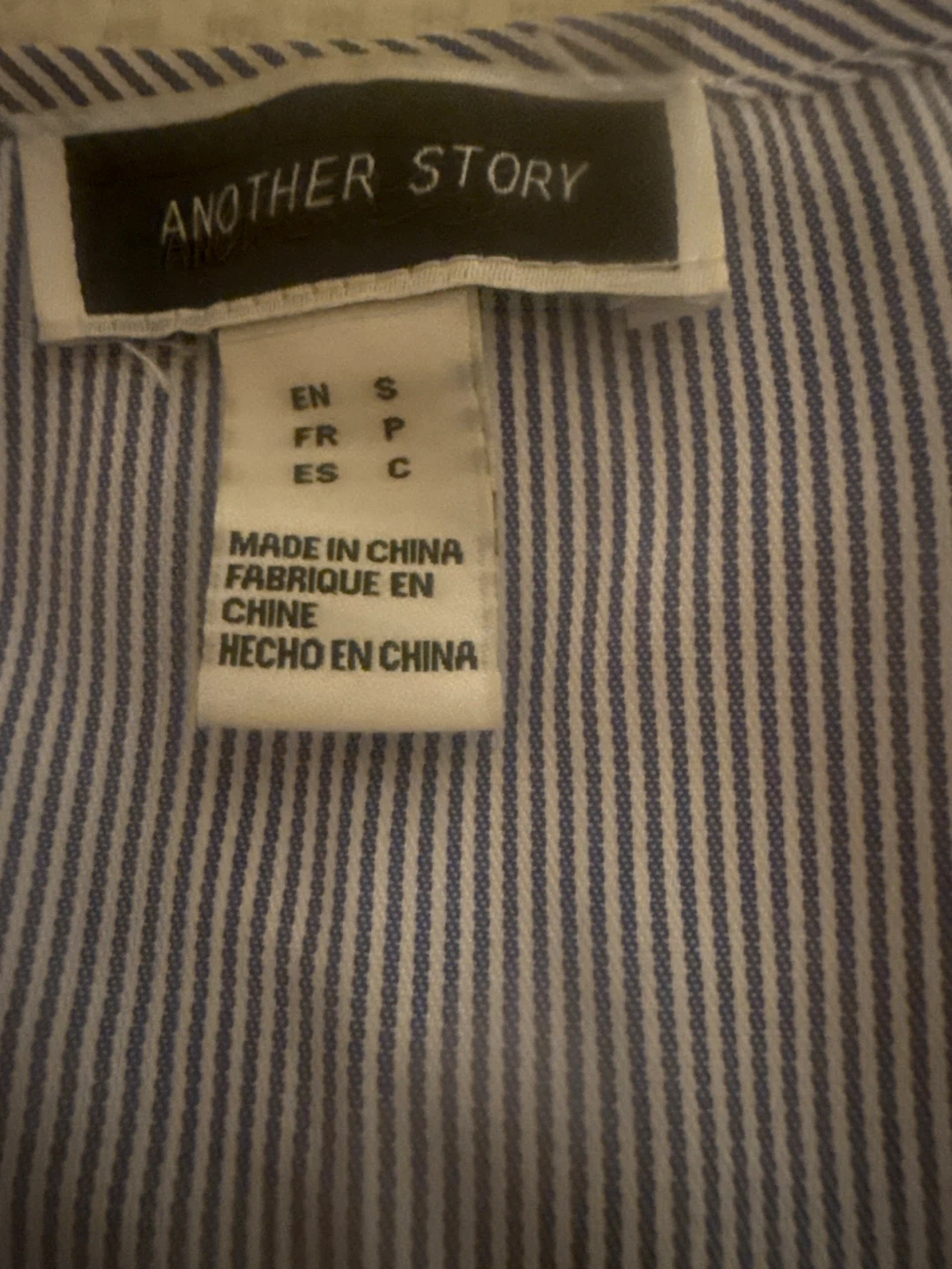 Another Story Blue & White Striped Top - Size S - photo 2