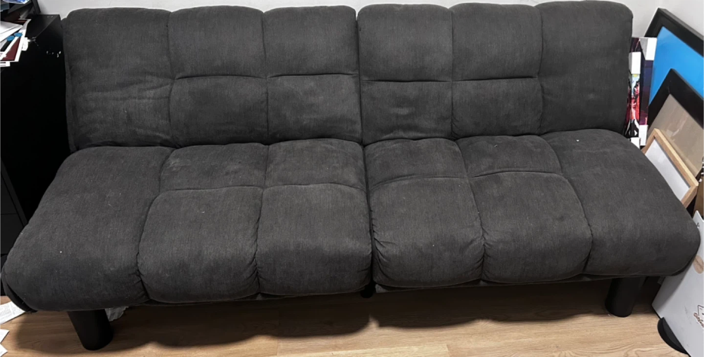 Grey Futon Couch - photo 5