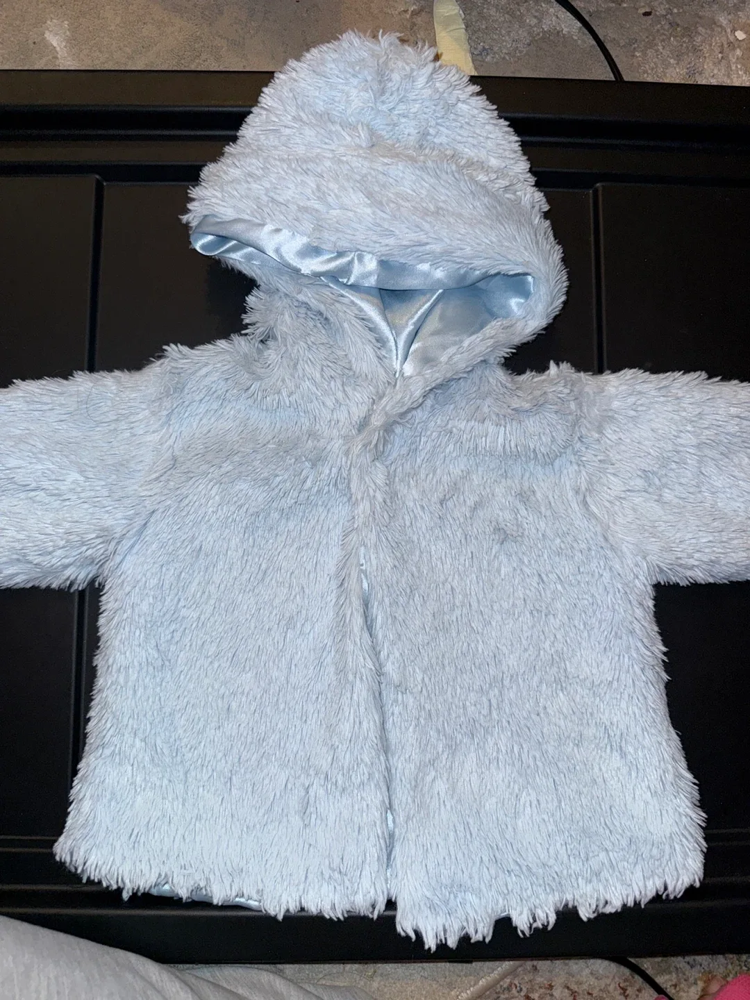 Blue Faux Fur Baby Coat thumbnail