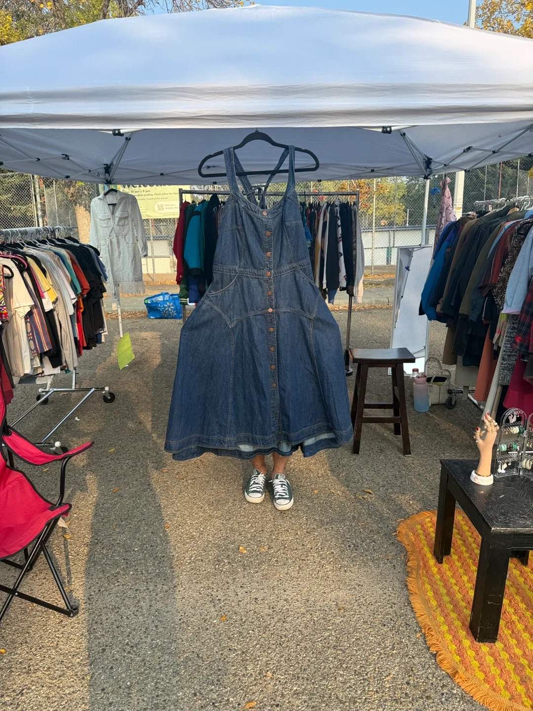 Pilcro Denim Dress - Size Large thumbnail