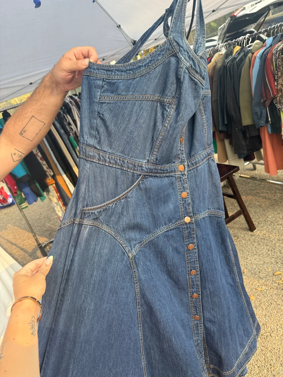 Pilcro Denim Dress - Size Large image indicator(3)