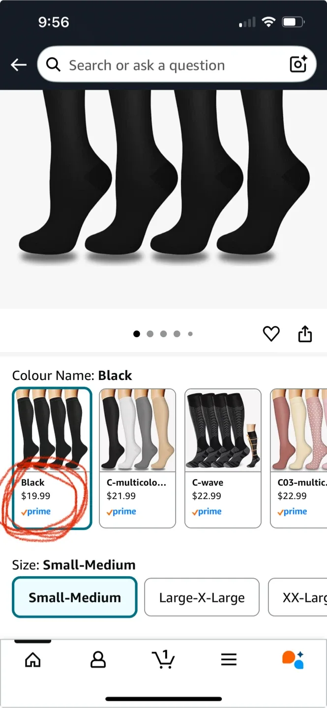 HHLO Compression Socks - Black S/M image indicator(3)