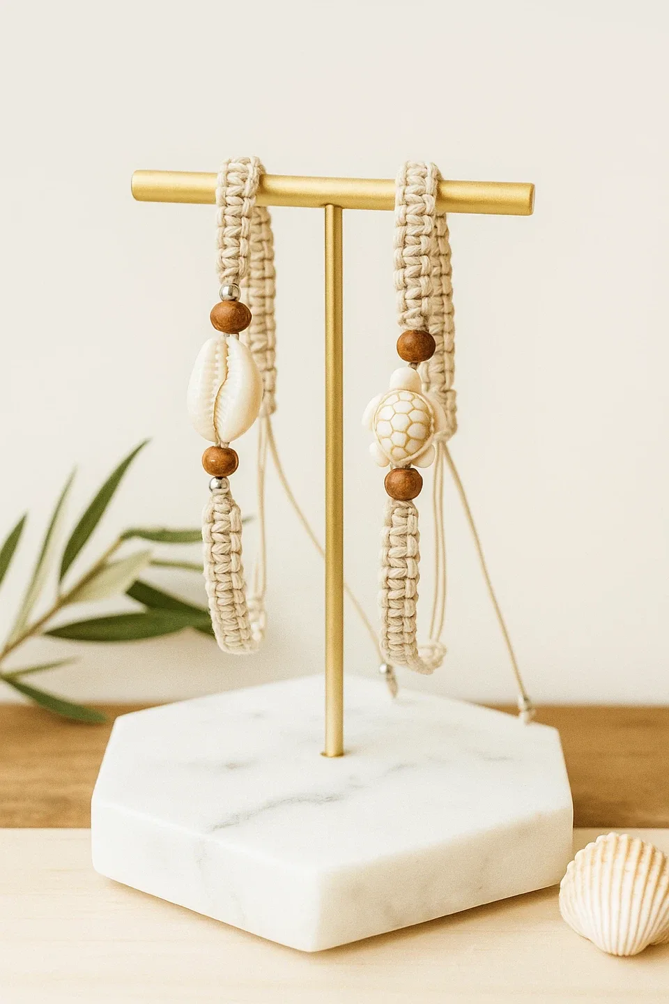 Macrame Bracelets - Shell & Turtle thumbnail