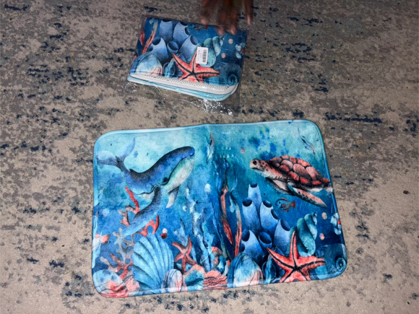 Brand new soft Nautical Sea Turtle Bathroom Mat Ocean Theme - photo 3