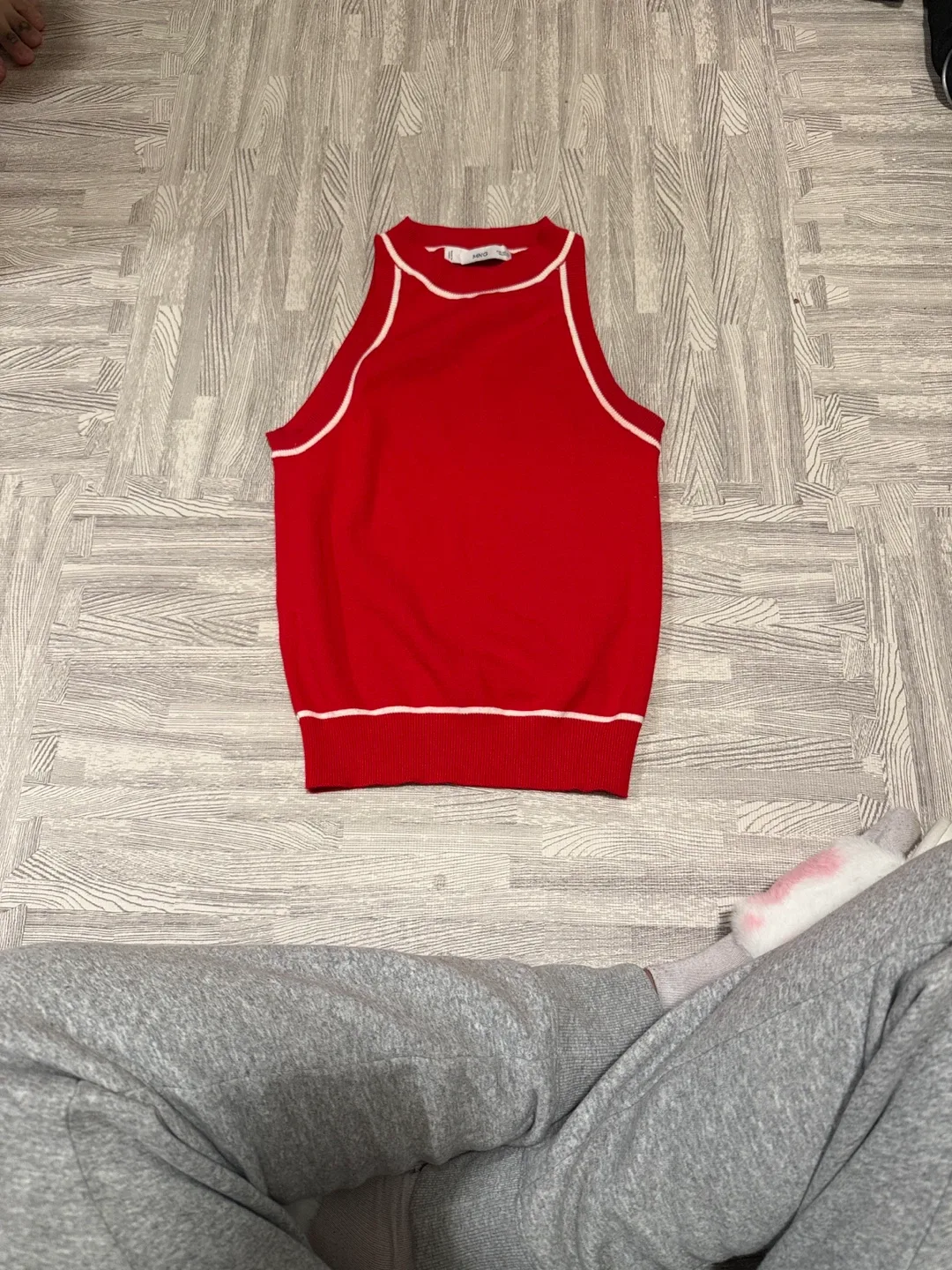MNG Red Sleeveless Sweater Vest - Size XS thumbnail