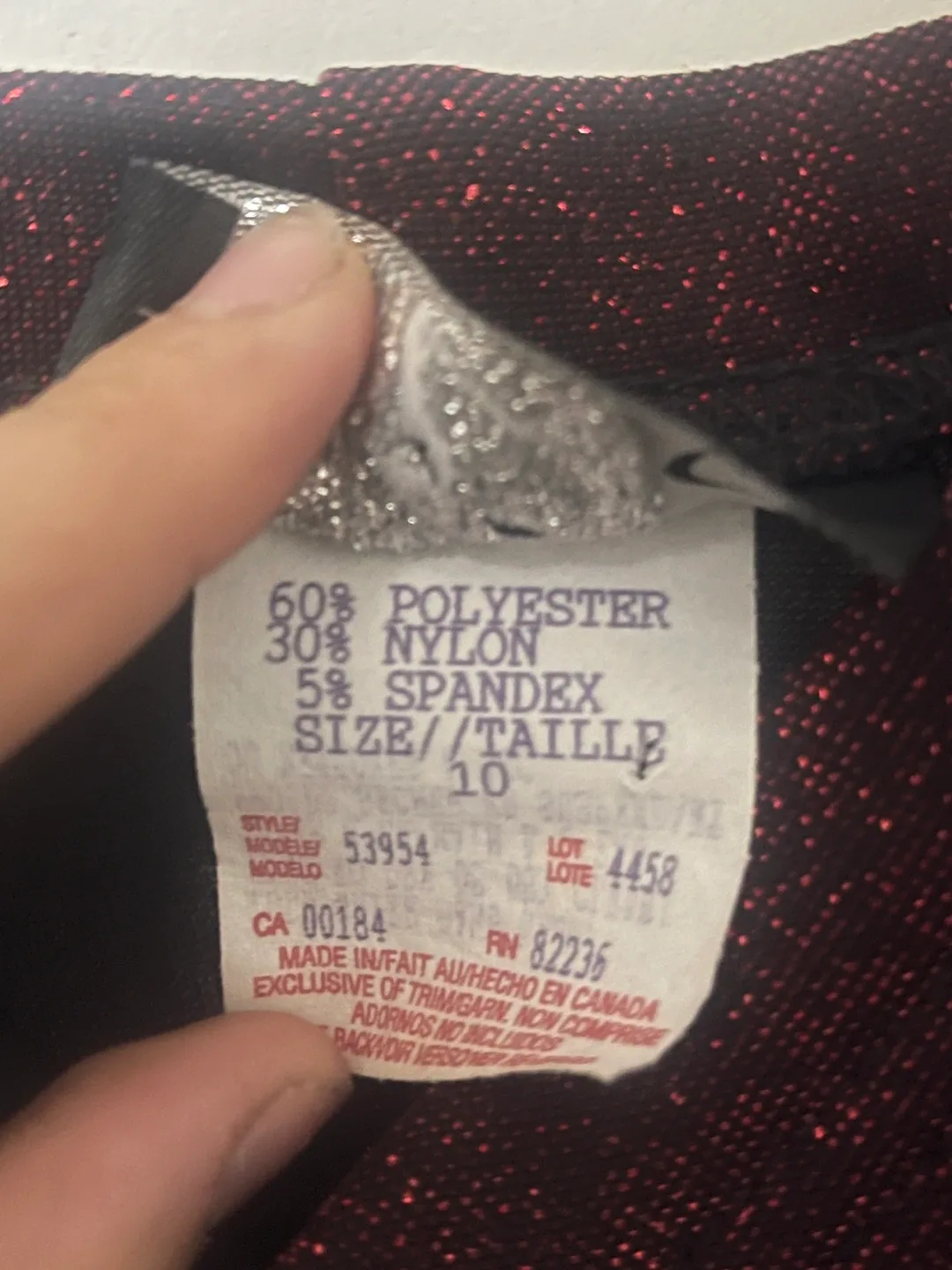 Burgundy Sparkly Dress - Size 10 image indicator(2)