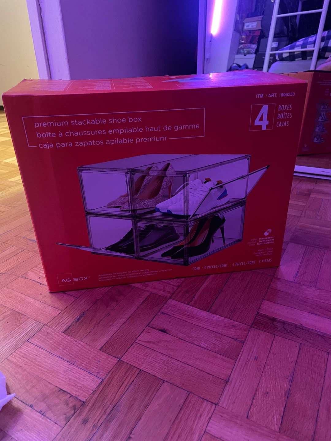 AG BOX Premium Stackable Shoe Box - 1 Boxes