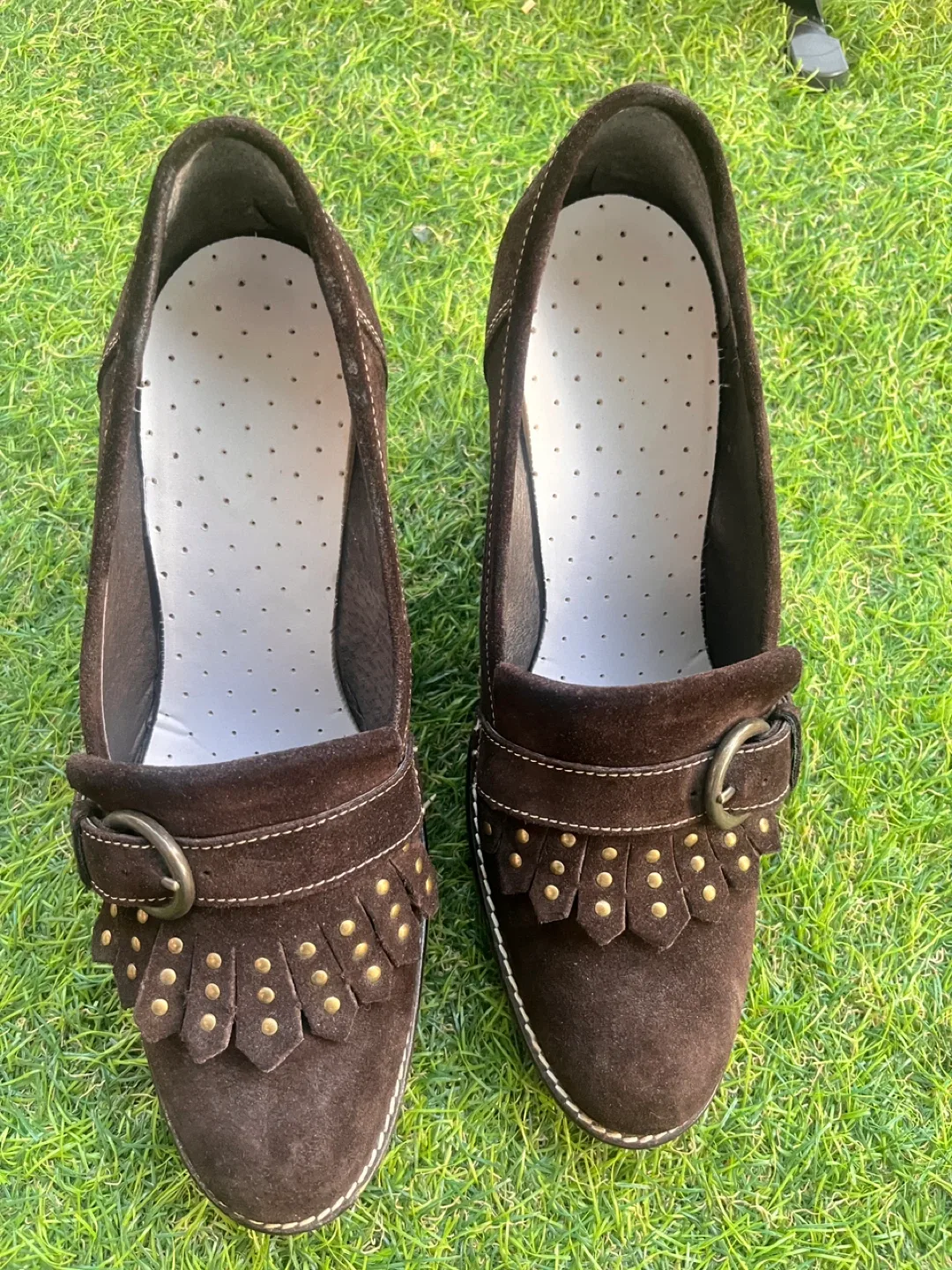 Bravo Botticelli Brown Suede Wedge Loafers - Size 9 thumbnail