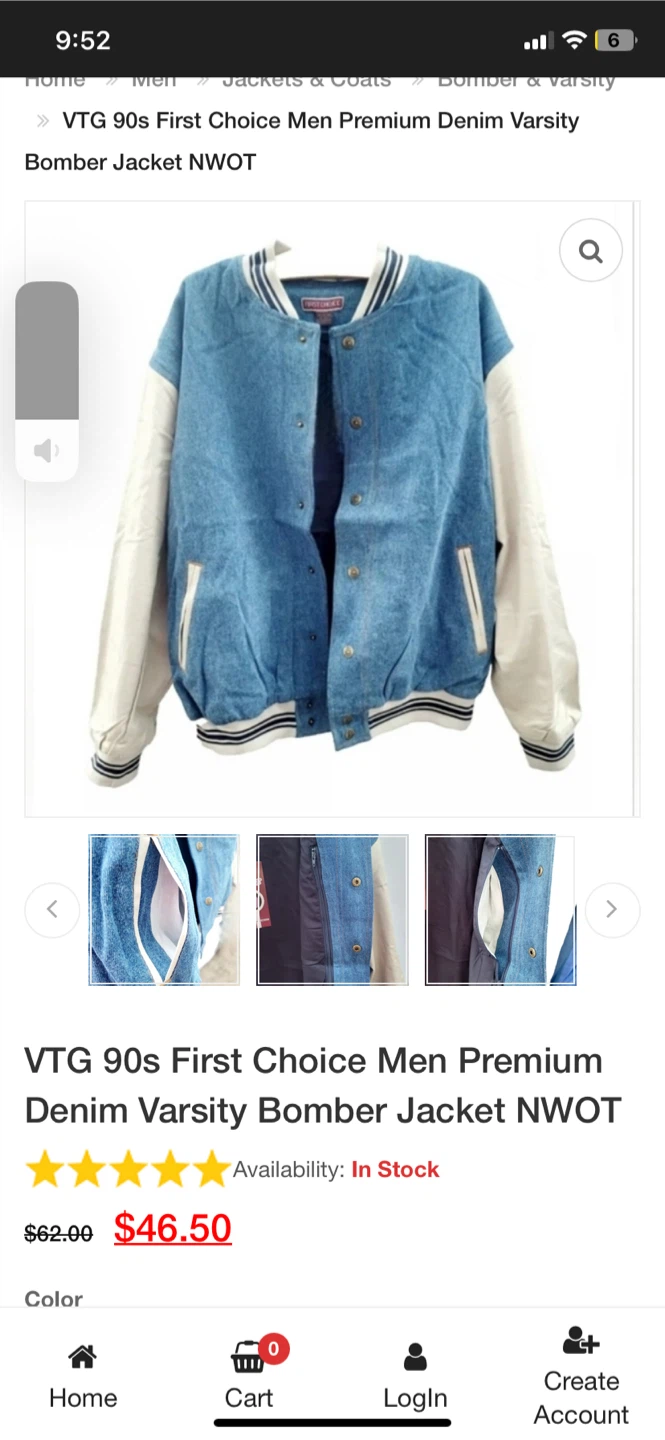 First Choice Denim Varsity Jacket