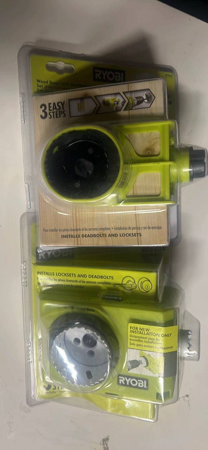 New Ryobi Wood Door Lock Installation Kit - photo 3