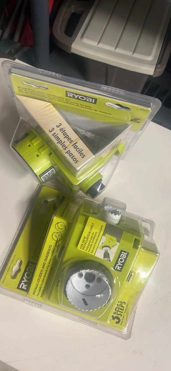 New Ryobi Wood Door Lock Installation Kit - photo 2