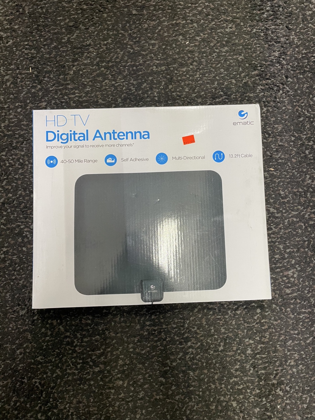 Ematic HD TV Digital Antenna - 40-50 Mile Range