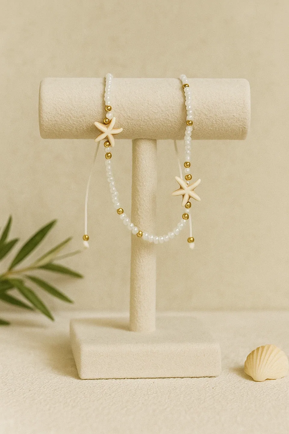 Starfish Beaded Adjustable Bracelet thumbnail