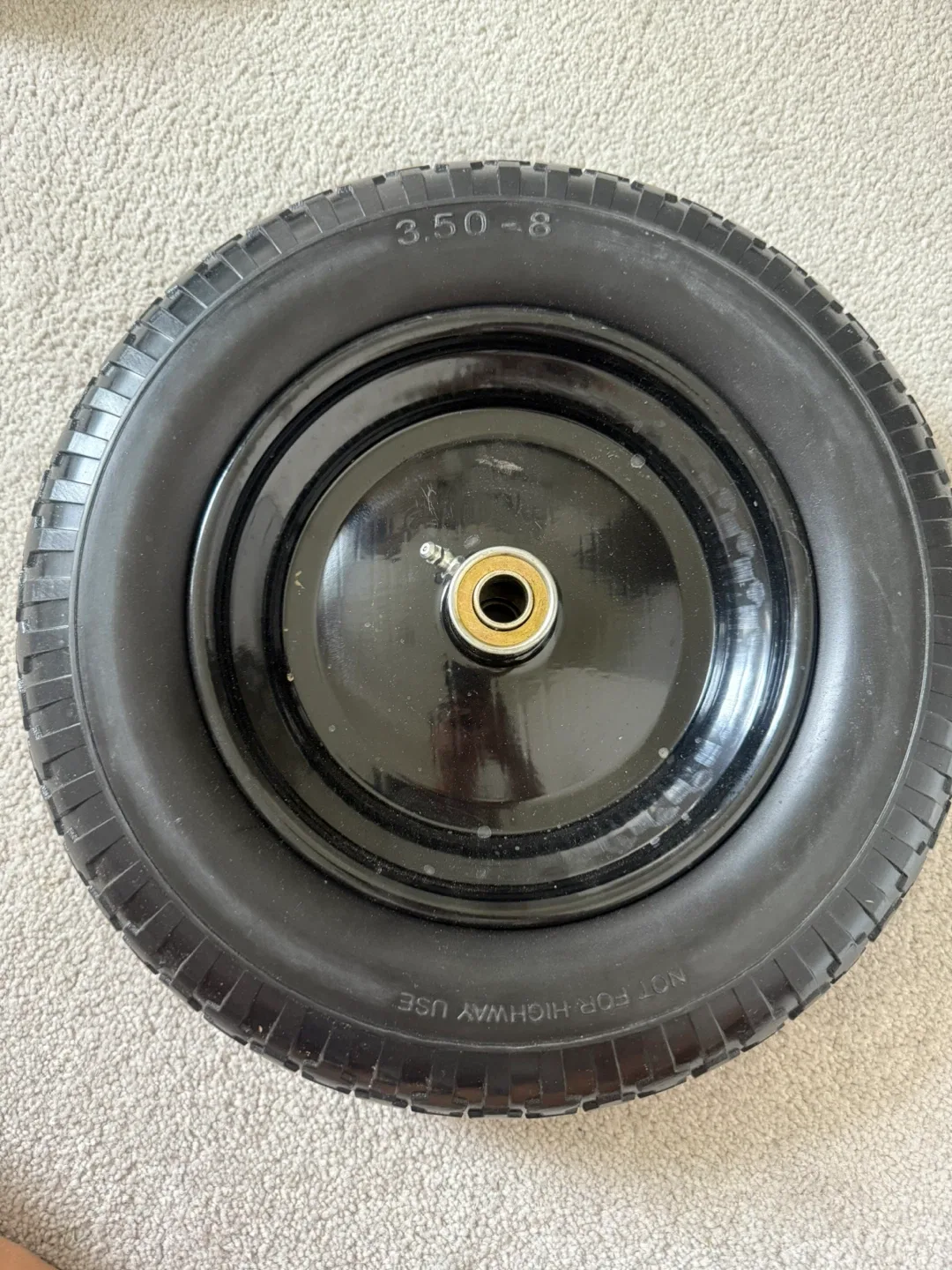 14.5”Heavy duty solid tire - wheelbarrow, trolly, lawn mover image indicator(5)