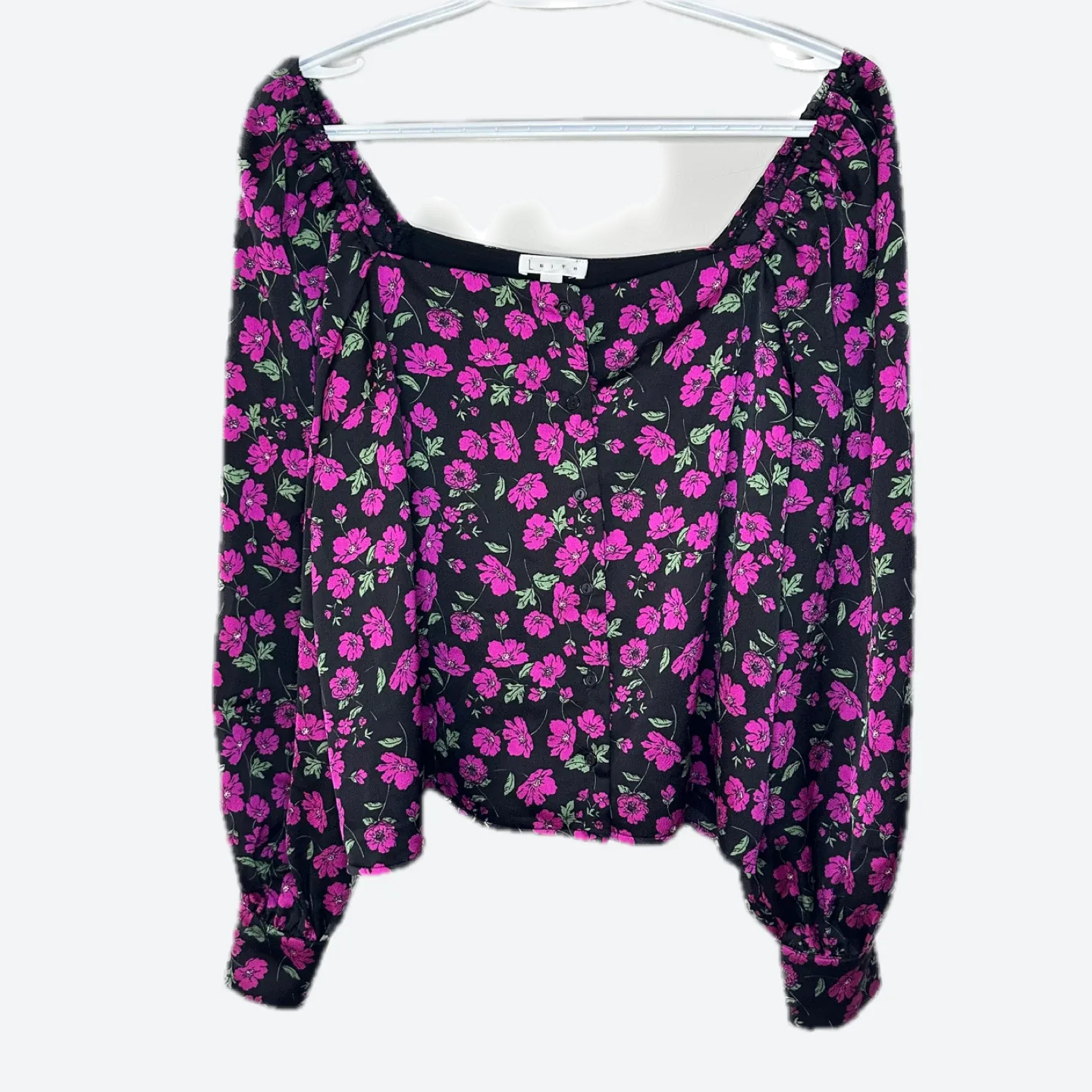 Anthropologie Leith Floral Blouse - Size L thumbnail