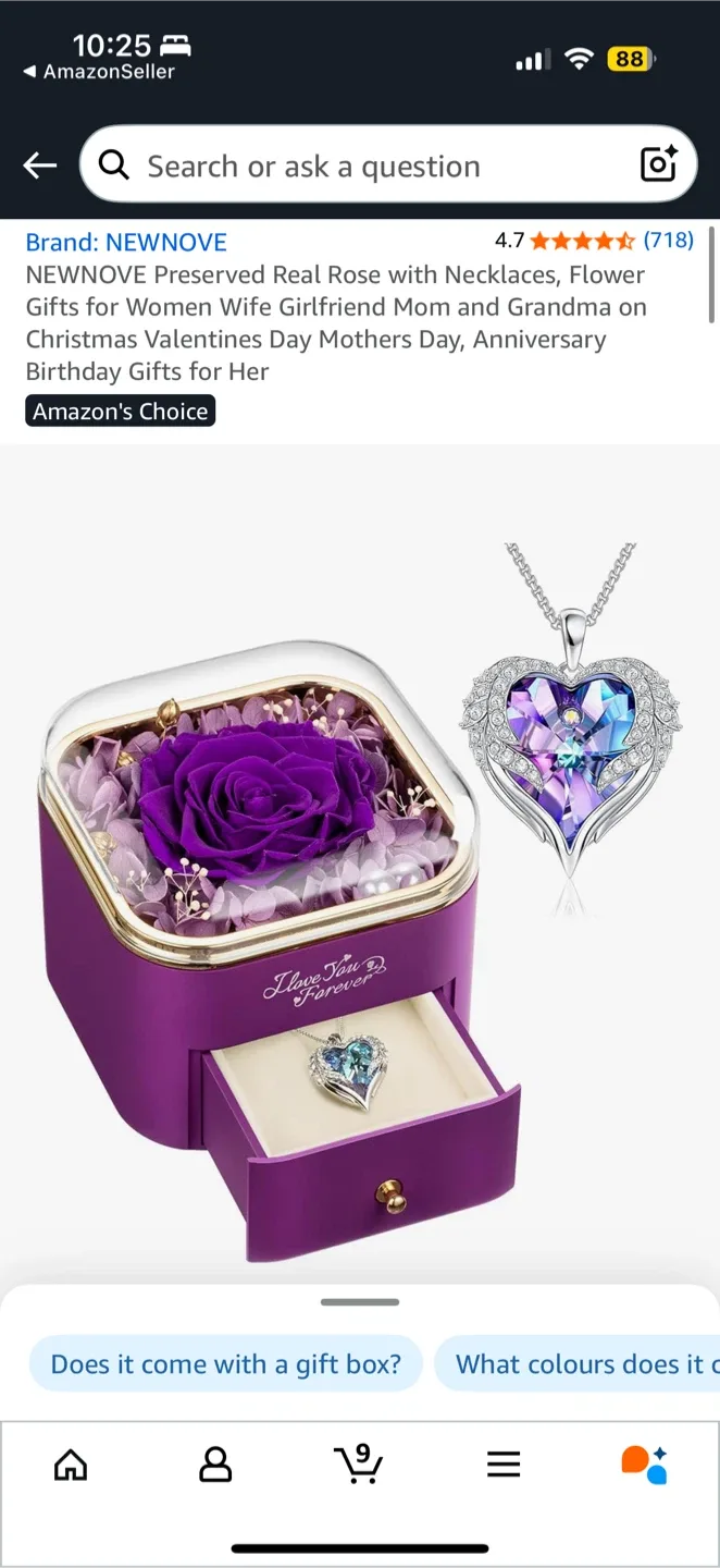 New! Gift Box Preserved Real Rose + Necklace + Letter + Gift Bag image indicator(7)