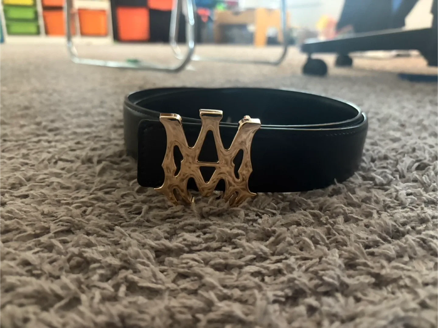 AMIRI Black Leather Belt TRADES ALLOWED thumbnail