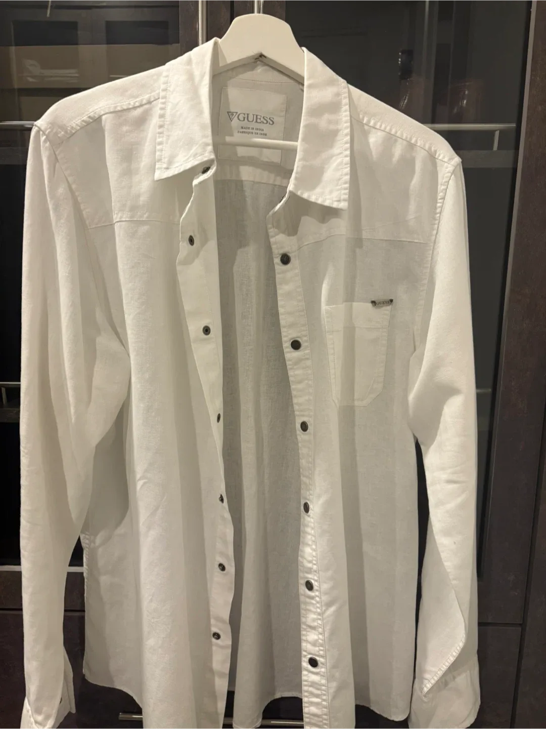 Guess White Button-Up Shirt thumbnail
