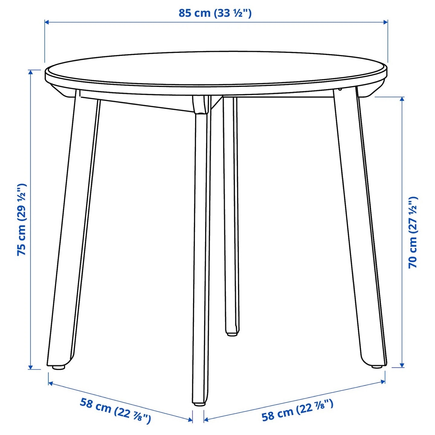 IKEA GAMLARED Small Round Dining Table - photo 3