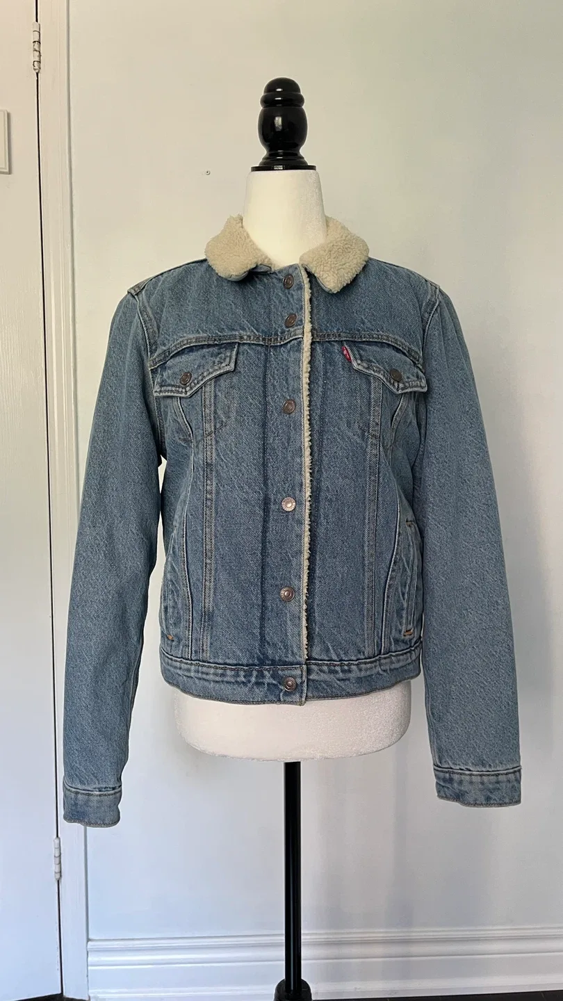 Levi's Denim Sherpa Trucker Jacket thumbnail
