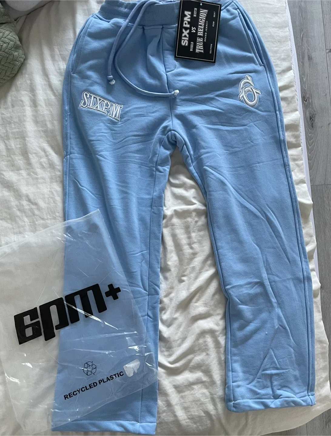 SIX PM vs True Religion Blue Sweatpants thumbnail