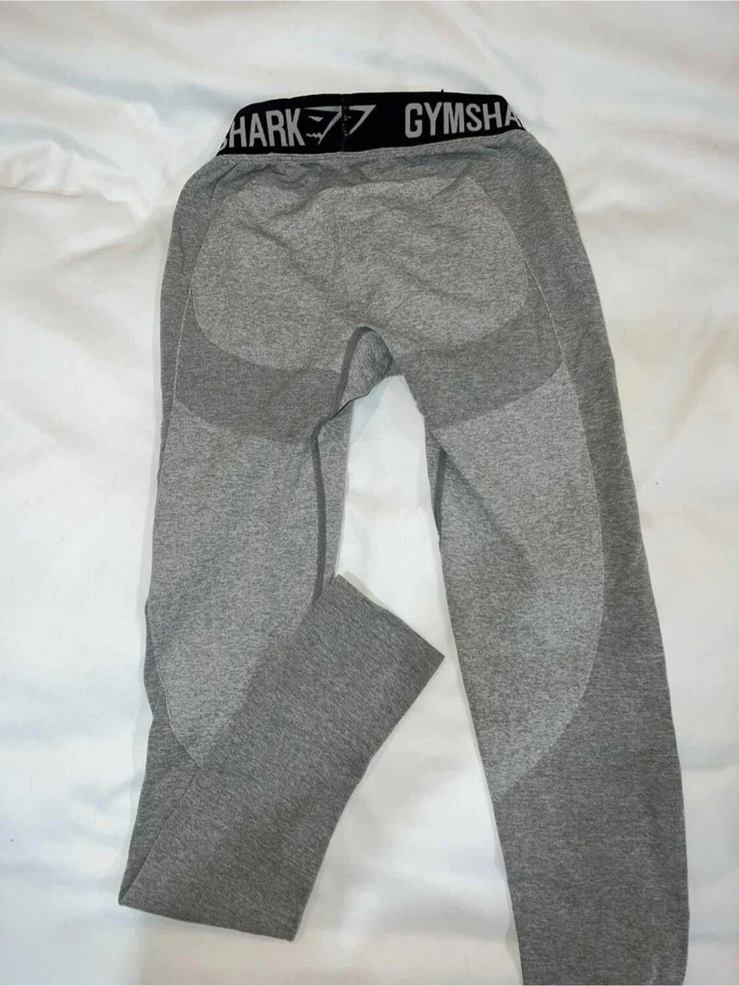 Gymshark Flex Leggings - Light Grey Marl/Black - XS image indicator(2)