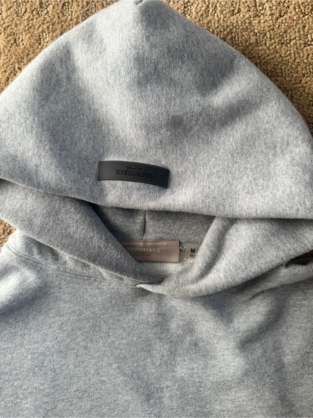 Essentials Fear of God Hoodie - Grey, Size M image indicator(2)
