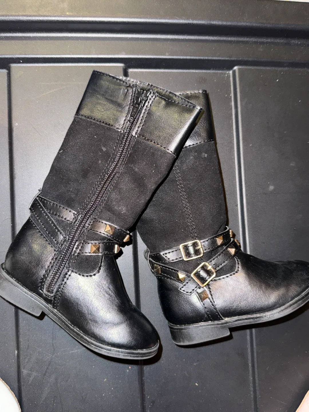 Black Boots with Buckle Detail - Size 8 image indicator(2)