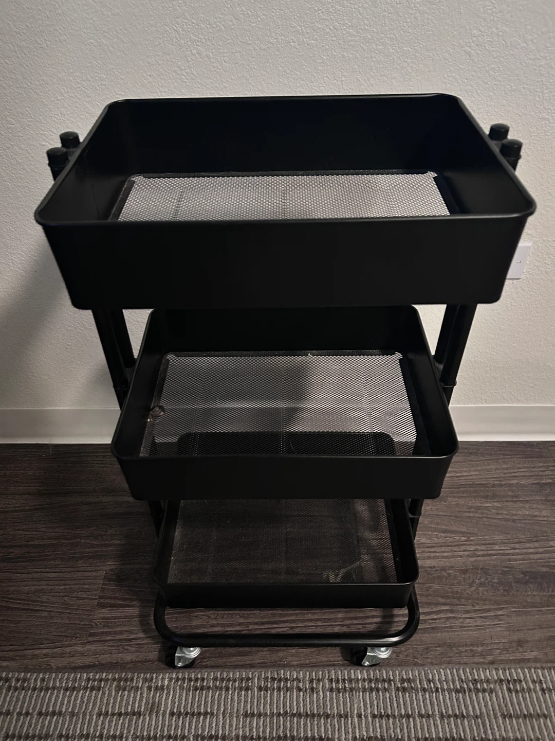 Black Rolling Cart - photo 2