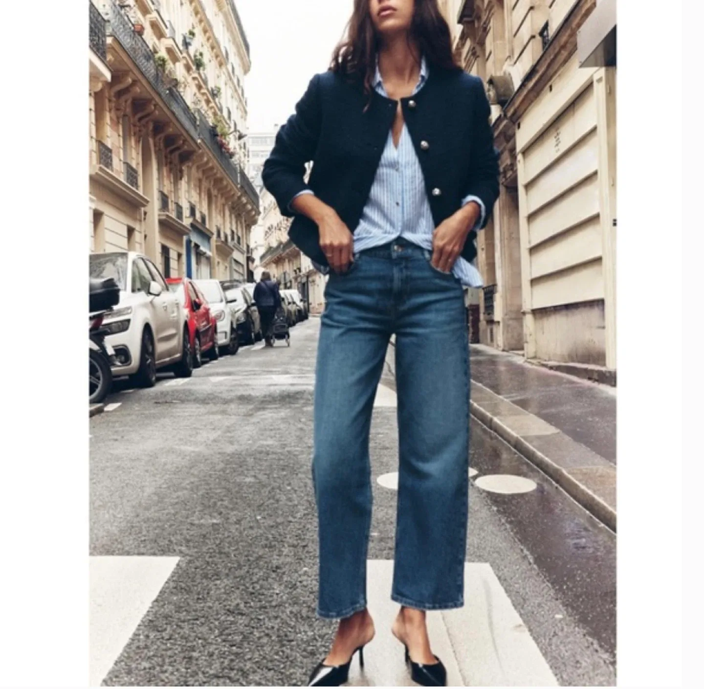 Zara - high rise straight jeans image indicator(8)