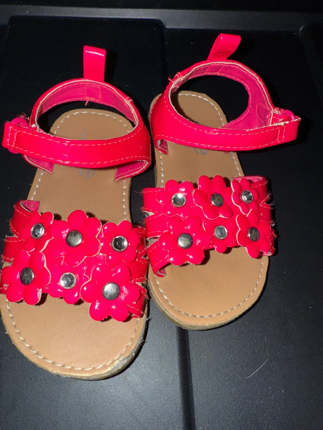 Joe Fresh Pink Flower Sandals - Size 5 Toddler thumbnail