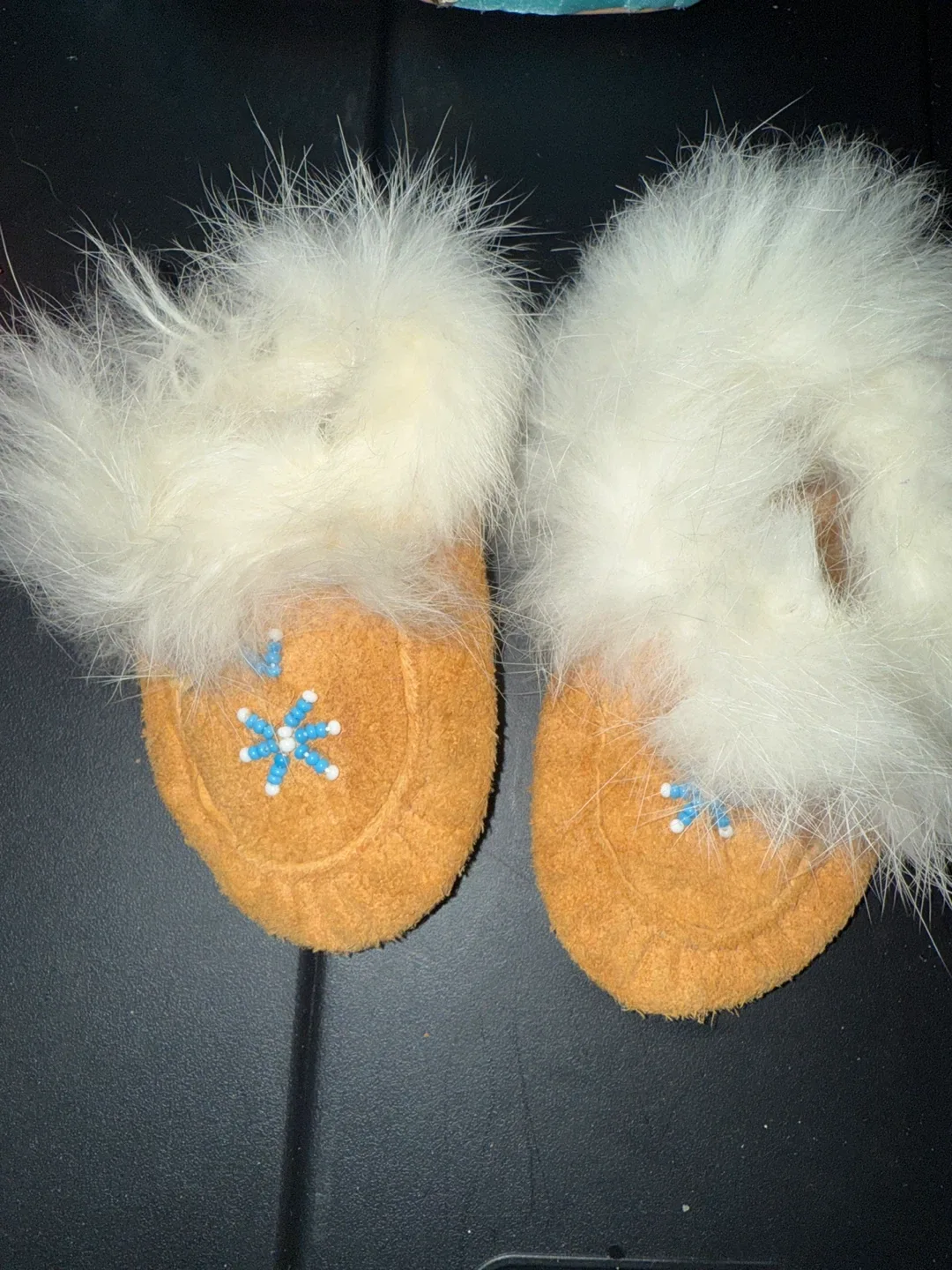 Handmade Moccasins with Fur Trim thumbnail
