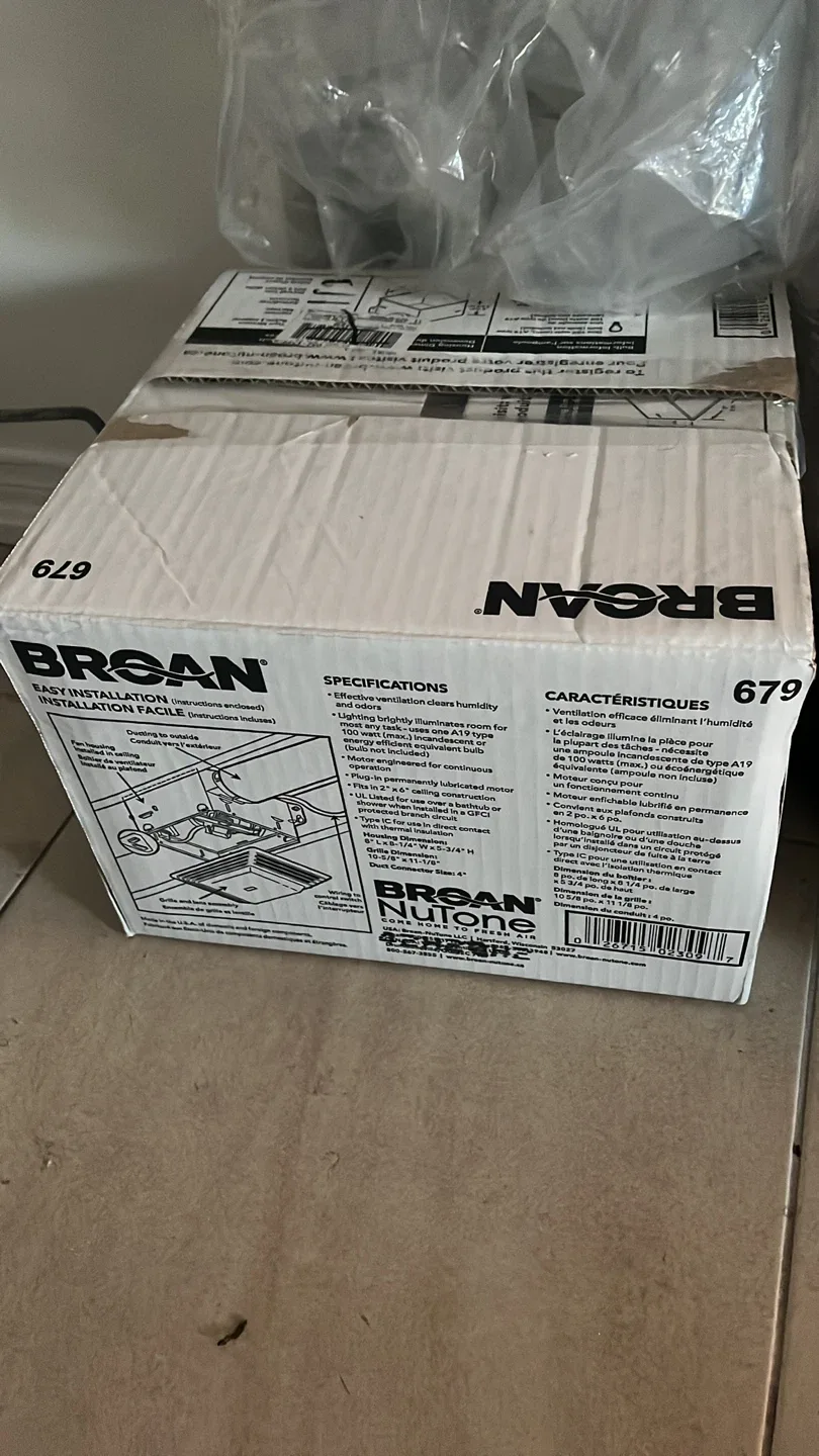 Broan NuTone 679 Ventilation Fan