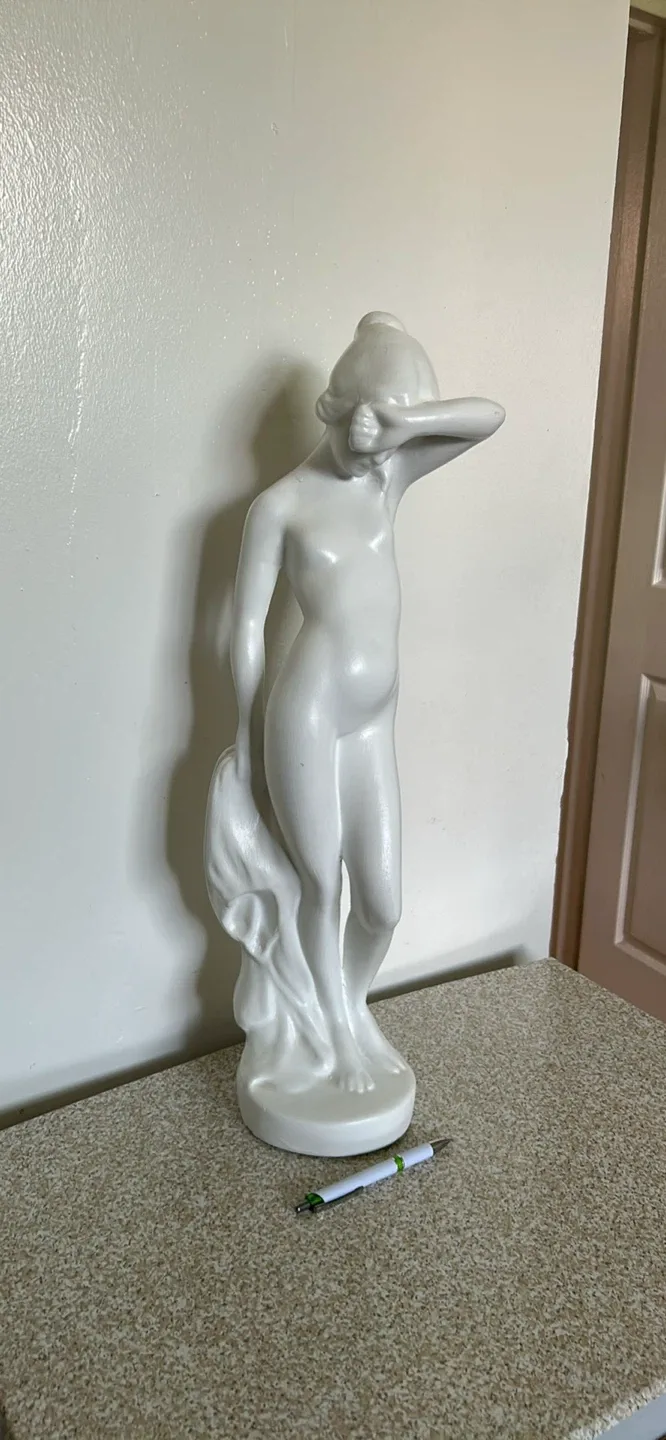 White Ceramic Woman Statue thumbnail