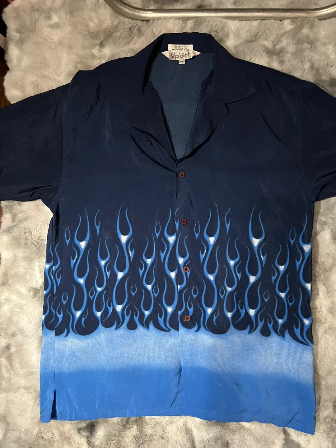Elliot Sport Blue Flame Shirt - Size M thumbnail