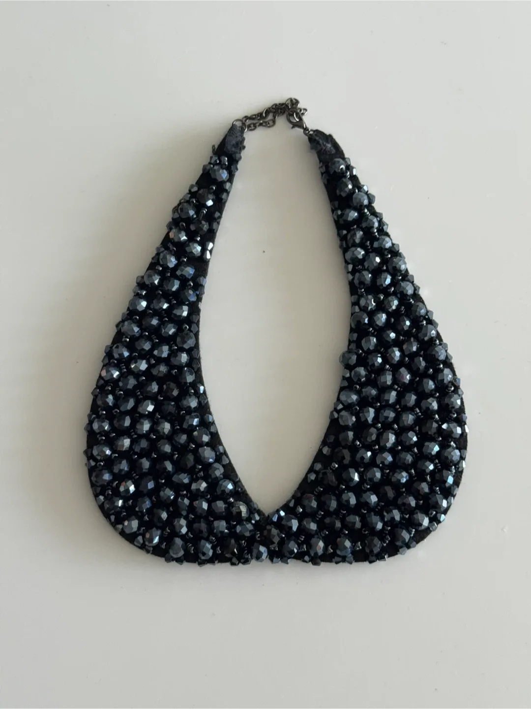 Black Beaded Collar Necklace thumbnail