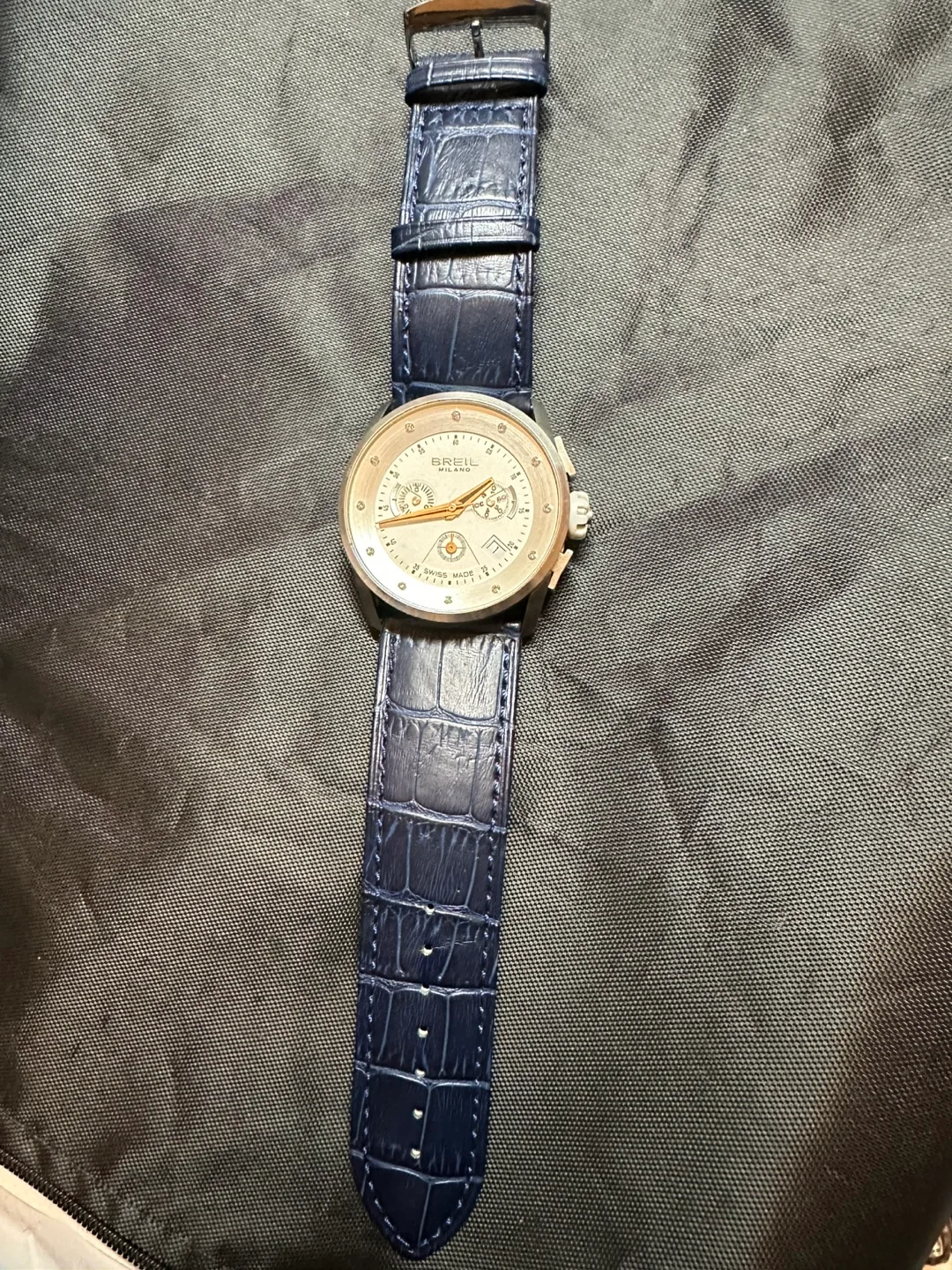 Breil Milano Watch with Blue Alligator Grain Strap image indicator(2)