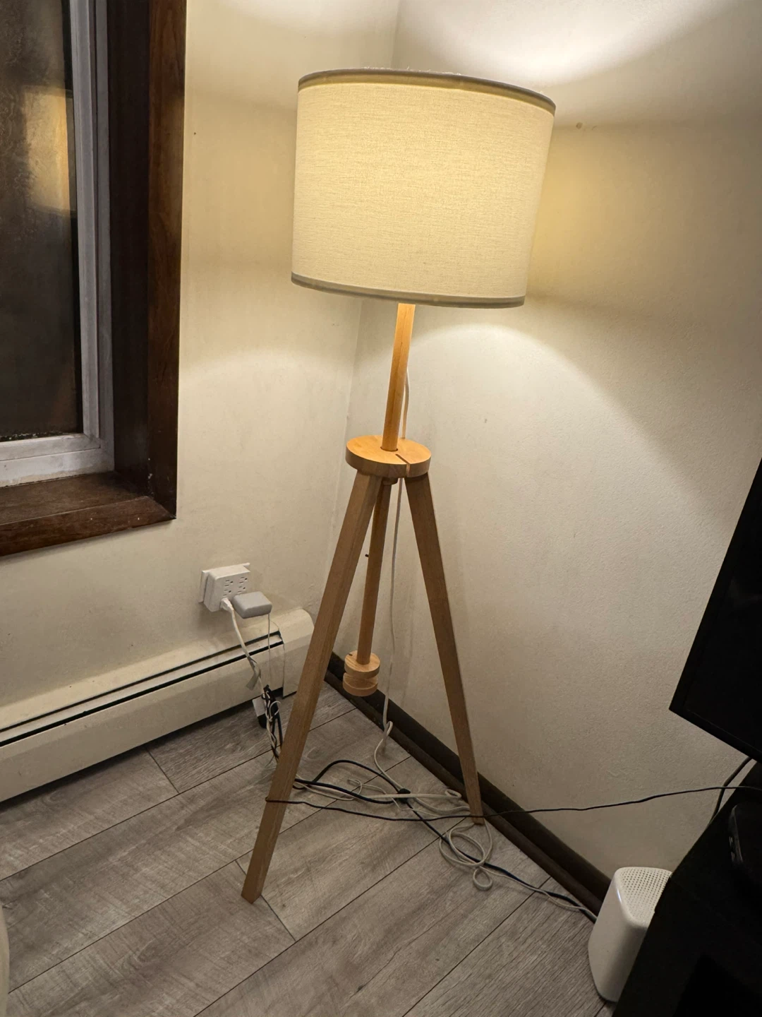 IKEA LAUTERS Floor Lamp - Ash/White