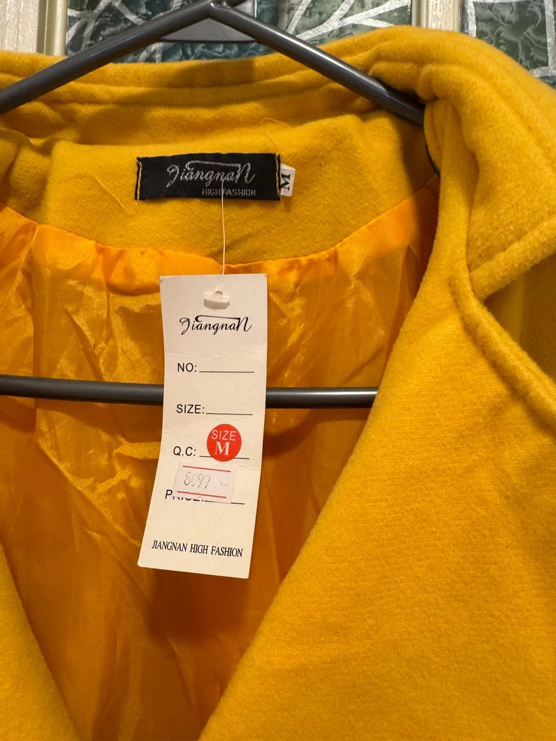 Brand New Jiangnan High Fashion Yellow Coat - Size M image indicator(2)