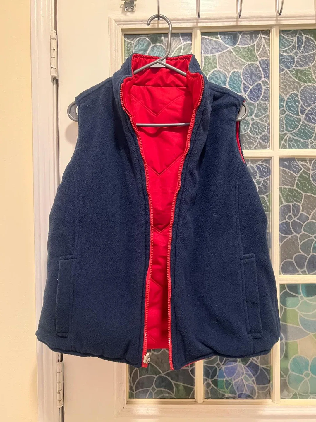 Brand New Reversible Fleece Vest - Navy & Red image indicator(2)