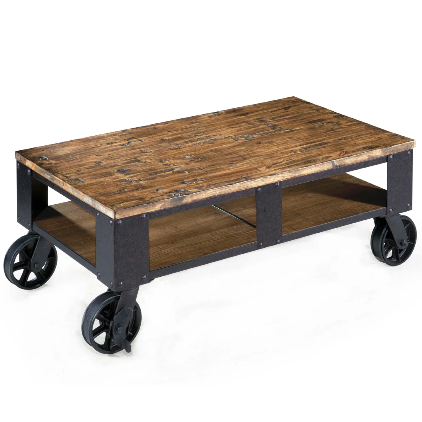 Pinebrook industrial cart coffee table image indicator(2)