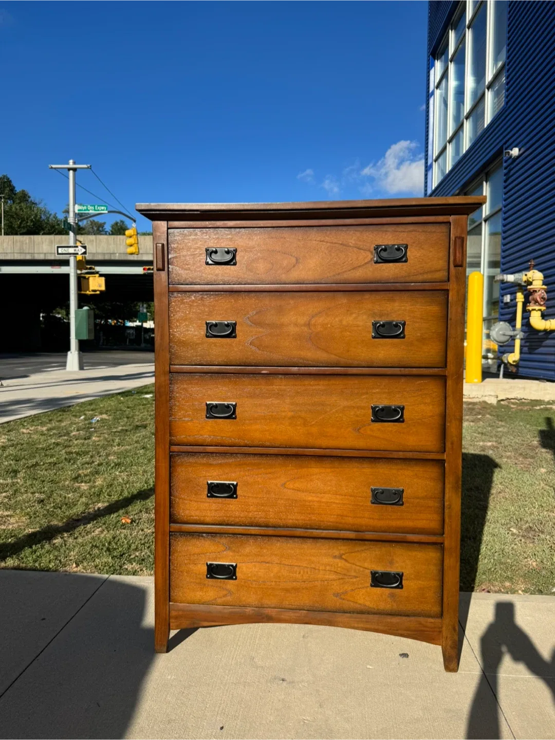 Free delivery wood dresser with opening top mirorr thumbnail